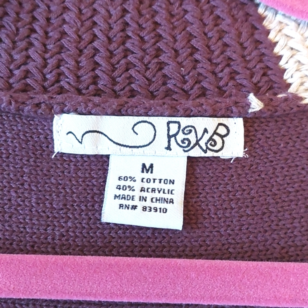 Colorful cotton sweater vest, size M - Picture 3 of 6